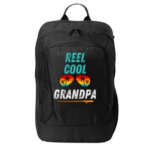 Reel Cool Papa Funny Fishing Grandpa Dad Gift City Backpack