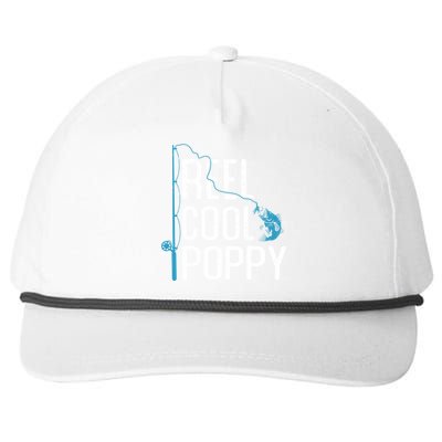 Reel Cool Poppy Fishing Father’s Day Gift Fisher Poppy Cute Gift Snapback Five-Panel Rope Hat