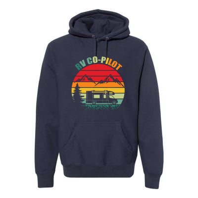 RV Co Pilot Camping Funny Vintage Travel Camping Gift Premium Hoodie