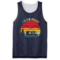 RV Co Pilot Camping Funny Vintage Travel Camping Gift Mesh Reversible Basketball Jersey Tank