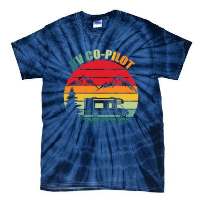 RV Co Pilot Camping Funny Vintage Travel Camping Gift Tie-Dye T-Shirt