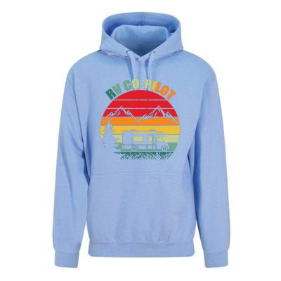 RV Co Pilot Camping Funny Vintage Travel Camping Gift Unisex Surf Hoodie