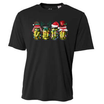 Retro Canned Pickles Christmas Light Homemade Pickle Jar Cooling Performance Crew T-Shirt