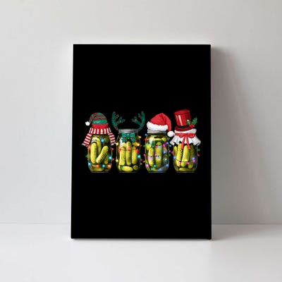 Retro Canned Pickles Christmas Light Homemade Pickle Jar Canvas