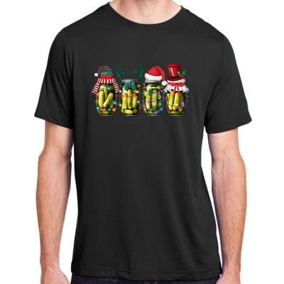 Retro Canned Pickles Christmas Light Homemade Pickle Jar Adult ChromaSoft Performance T-Shirt