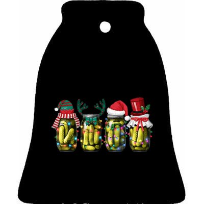 Retro Canned Pickles Christmas Light Homemade Pickle Jar Ceramic Bell Ornament