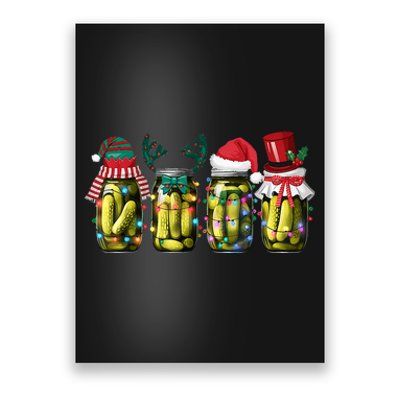 Retro Canned Pickles Christmas Light Homemade Pickle Jar Poster