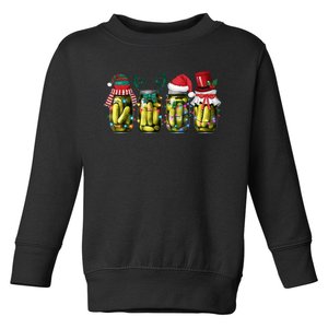 Retro Canned Pickles Christmas Light Homemade Pickle Jar Toddler Sweatshirt