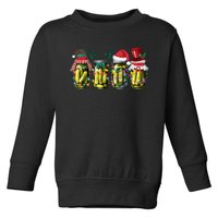 Retro Canned Pickles Christmas Light Homemade Pickle Jar Toddler Sweatshirt