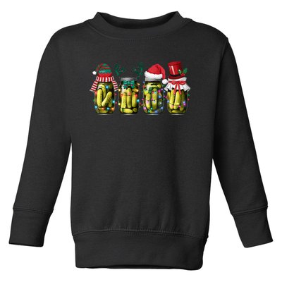 Retro Canned Pickles Christmas Light Homemade Pickle Jar Toddler Sweatshirt