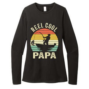 Reel Cool Papa Fishing Dad Gifts Father's Day Fisherman Fish Womens CVC Long Sleeve Shirt