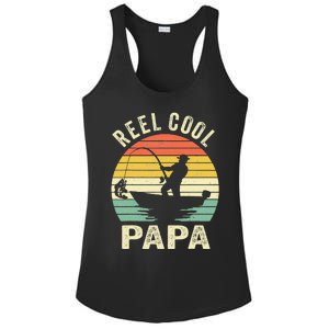 Reel Cool Papa Fishing Dad Gifts Father's Day Fisherman Fish Ladies PosiCharge Competitor Racerback Tank