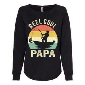 Reel Cool Papa Fishing Dad Gifts Father's Day Fisherman Fish Womens California Wash Sweatshirt