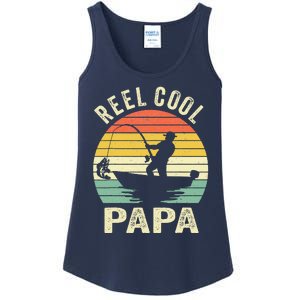 Reel Cool Papa Fishing Dad Gifts Father's Day Fisherman Fish Ladies Essential Tank