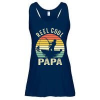 Reel Cool Papa Fishing Dad Gifts Father's Day Fisherman Fish Ladies Essential Flowy Tank