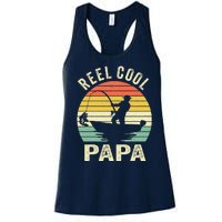 Reel Cool Papa Fishing Dad Gifts Father's Day Fisherman Fish Women's Racerback Tank