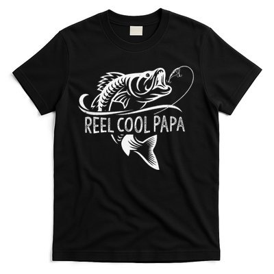 Reel Cool Papa Fishing Dad Gifts Fathers Day Fisherman Fish T-Shirt