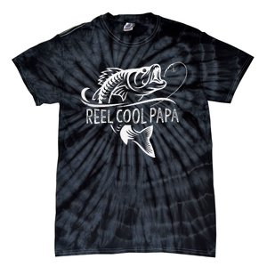 Reel Cool Papa Fishing Dad Gifts Fathers Day Fisherman Fish Tie-Dye T-Shirt