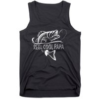 Reel Cool Papa Fishing Dad Gifts Fathers Day Fisherman Fish Tank Top