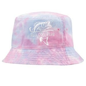 Reel Cool Papa Fishing Dad Gifts Fathers Day Fisherman Fish Tie-Dyed Bucket Hat