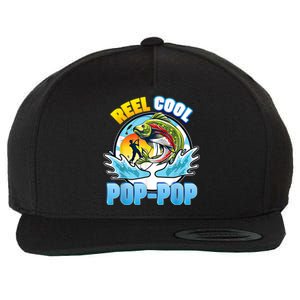 Reel Cool Pop Pop Fishing Dad Father Day Gift Papa Daddy Gift Wool Snapback Cap