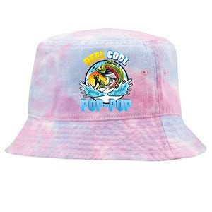 Reel Cool Pop Pop Fishing Dad Father Day Gift Papa Daddy Gift Tie-Dyed Bucket Hat