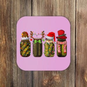 Retro Canned Pickles Christmas Light Homemade Pickle Jar Coaster