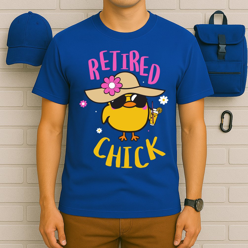 Retired Chick Pension Vacation Pensioner Retirement Chicken Gift T-Shirt
