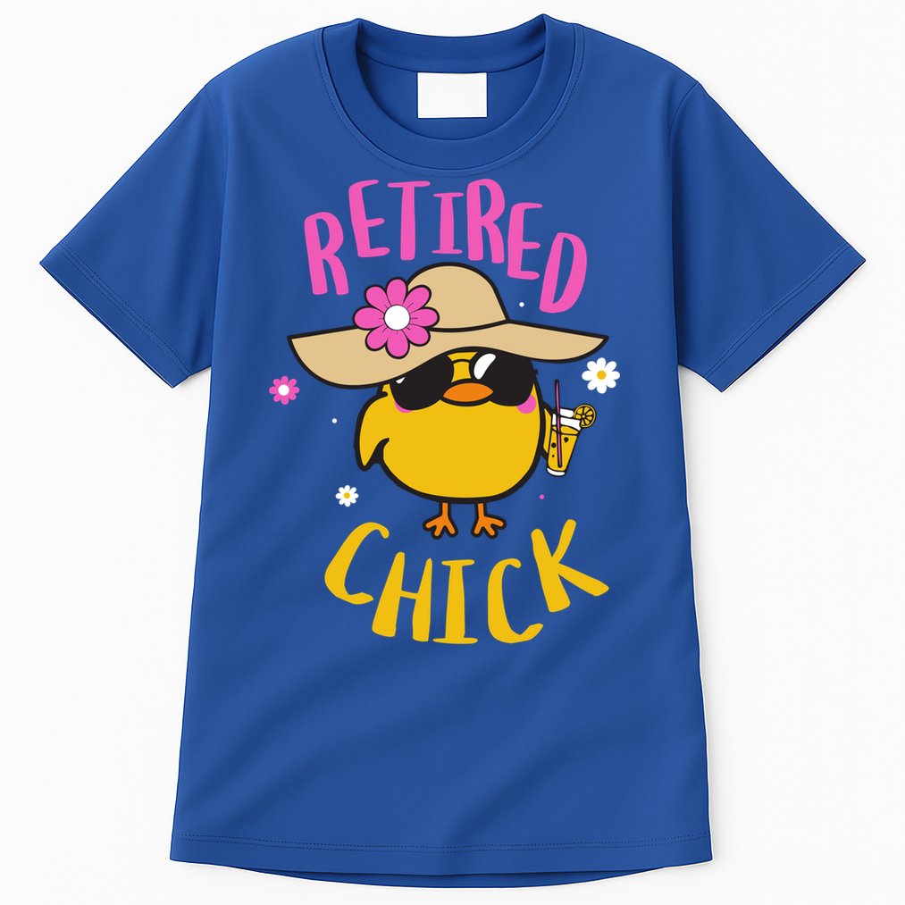 Retired Chick Pension Vacation Pensioner Retirement Chicken Gift Tall T-Shirt
