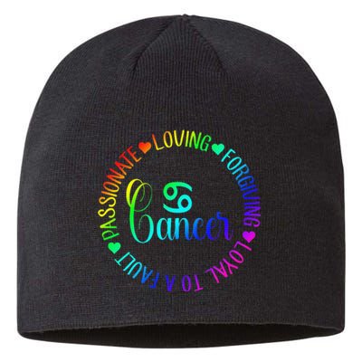 Rainbow Circle Personality Cancer Zodiac Sustainable Beanie