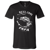 Reel Cool Papa For Fishing Nature Lovers V-Neck T-Shirt