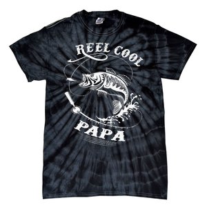 Reel Cool Papa For Fishing Nature Lovers Tie-Dye T-Shirt