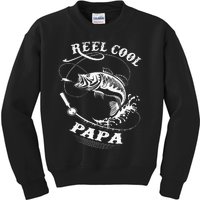 Reel Cool Papa For Fishing Nature Lovers Kids Sweatshirt