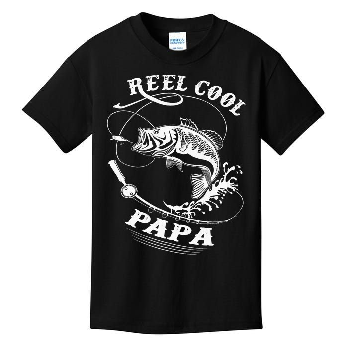 Reel Cool Papa For Fishing Nature Lovers Kids T-Shirt