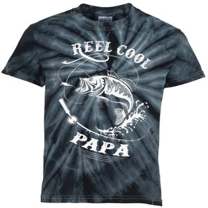 Reel Cool Papa For Fishing Nature Lovers Kids Tie-Dye T-Shirt