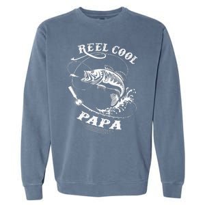 Reel Cool Papa For Fishing Nature Lovers Garment-Dyed Sweatshirt