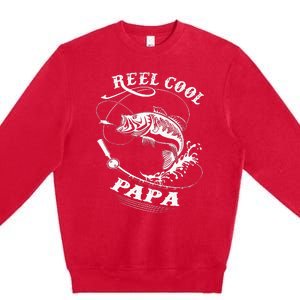 Reel Cool Papa For Fishing Nature Lovers Premium Crewneck Sweatshirt