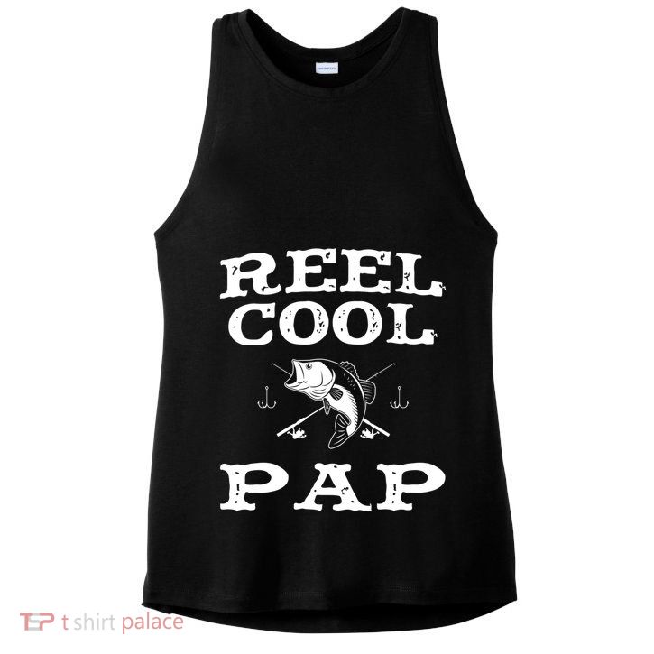 Reel Cool Pap Fishing Fisher Funny Funny Gift Ladies PosiCharge Tri-Blend Wicking Tank