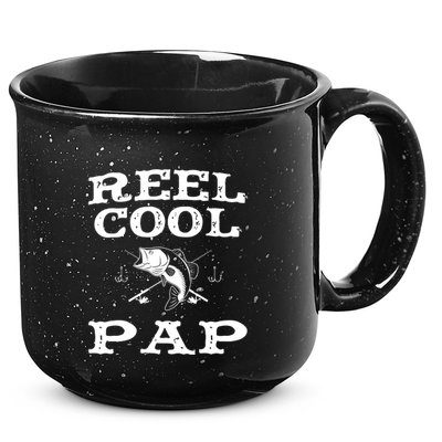 Reel Cool Pap Fishing Fisher Funny Funny Gift 15oz Campfire Ceramic Mug