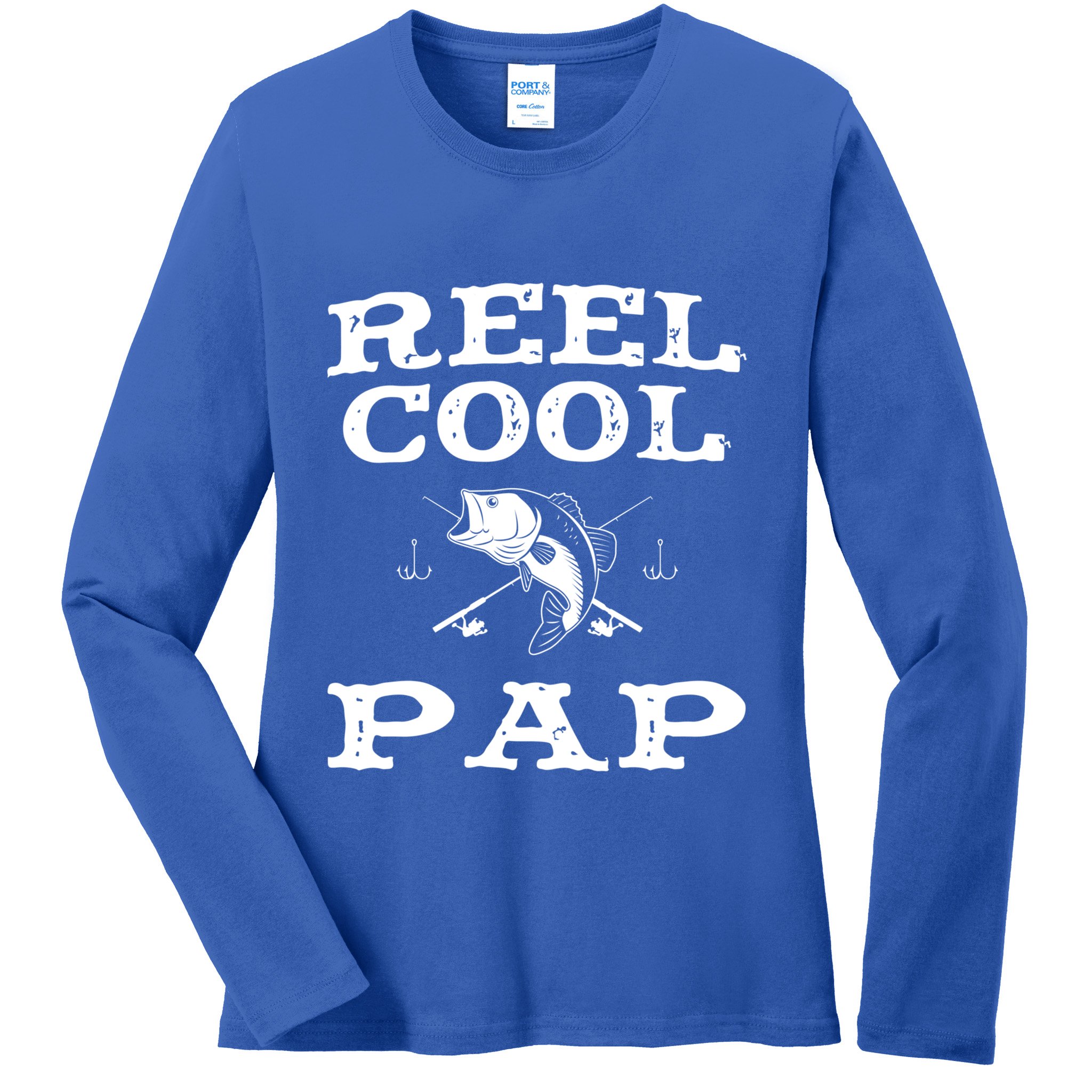 Reel Cool Pap Fishing Fisher Funny Funny Gift Ladies Long Sleeve Shirt