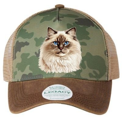 Ragdoll Cat Portrait Ragdoll Cat Head Ragdoll Cat Face Legacy Tie Dye Trucker Hat