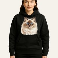 Ragdoll Cat Portrait Ragdoll Cat Head Ragdoll Cat Face Hoodie