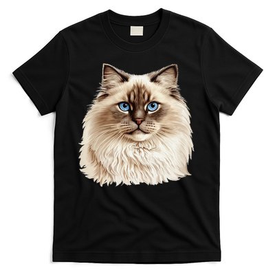 Ragdoll Cat Portrait Ragdoll Cat Head Ragdoll Cat Face T-Shirt
