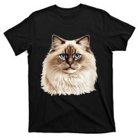 Ragdoll Cat Portrait Ragdoll Cat Head Ragdoll Cat Face T-Shirt