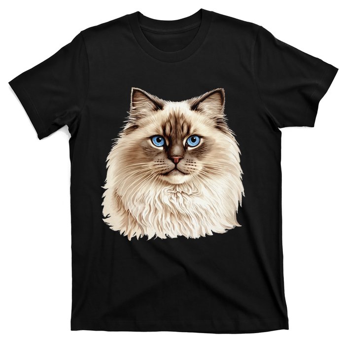 Ragdoll Cat Portrait Ragdoll Cat Head Ragdoll Cat Face T-Shirt