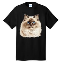 Ragdoll Cat Portrait Ragdoll Cat Head Ragdoll Cat Face Tall T-Shirt