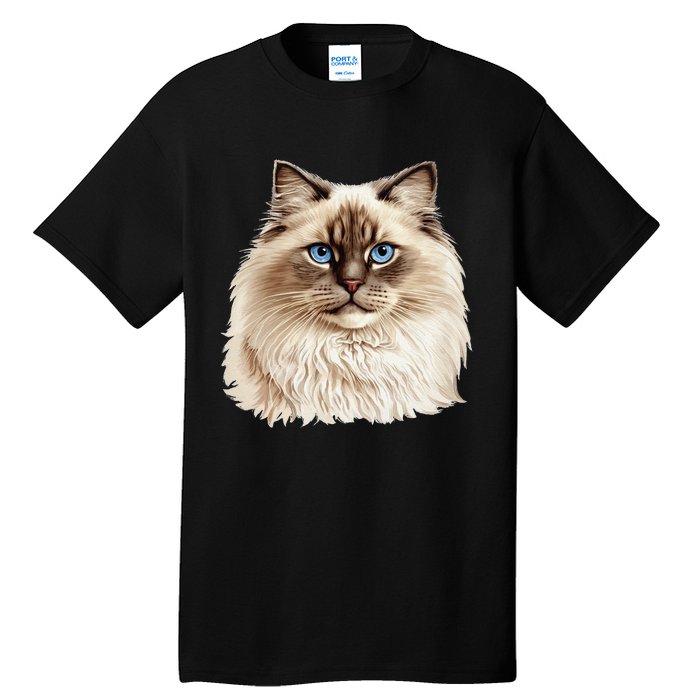 Ragdoll Cat Portrait Ragdoll Cat Head Ragdoll Cat Face Tall T-Shirt