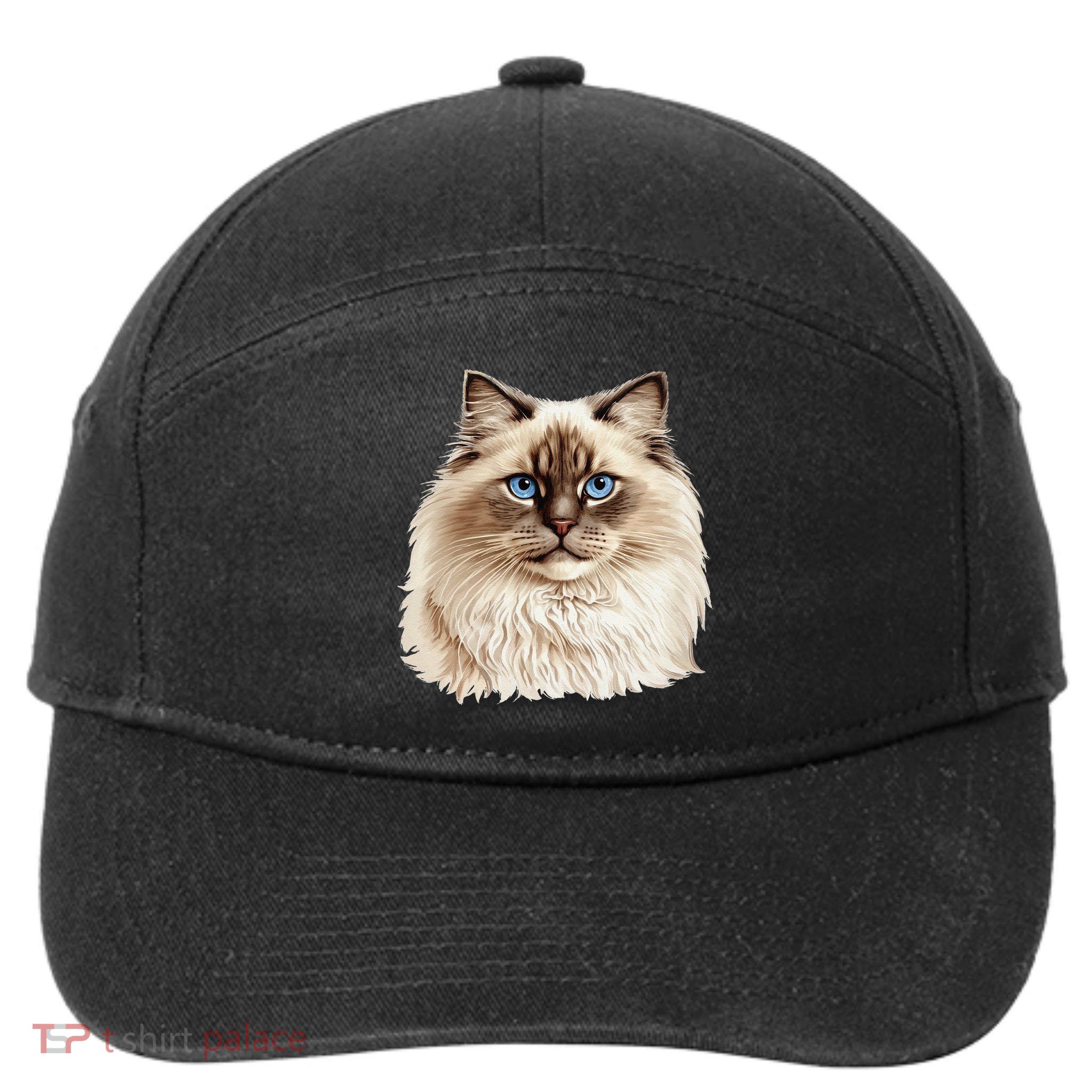 Ragdoll Cat Portrait Ragdoll Cat Head Ragdoll Cat Face 7-Panel Snapback Hat
