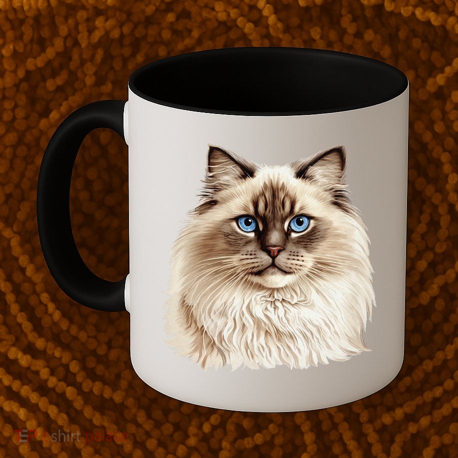 Ragdoll Cat Portrait Ragdoll Cat Head Ragdoll Cat Face Mug
