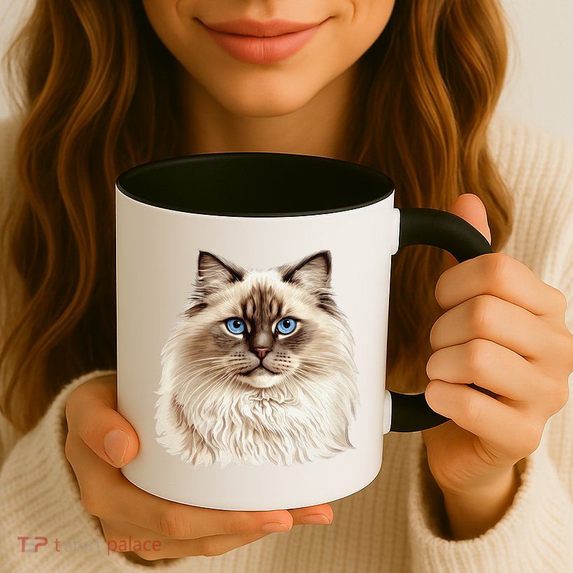 Ragdoll Cat Portrait Ragdoll Cat Head Ragdoll Cat Face Mug